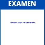 Evaluacion Del Sistema Solar Para Primaria