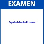 Evaluacion Español Grado Primero