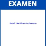 Examen De Biología 1 Bachillerato Con Respuesta