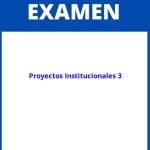 Examen De Proyectos Institucionales 3