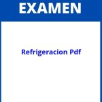 Examen De Refrigeracion Pdf