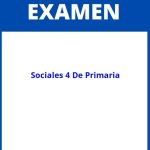 Examen De Sociales 4 De Primaria