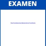 Examen Final Fundamentos Matematicos Tecmilenio