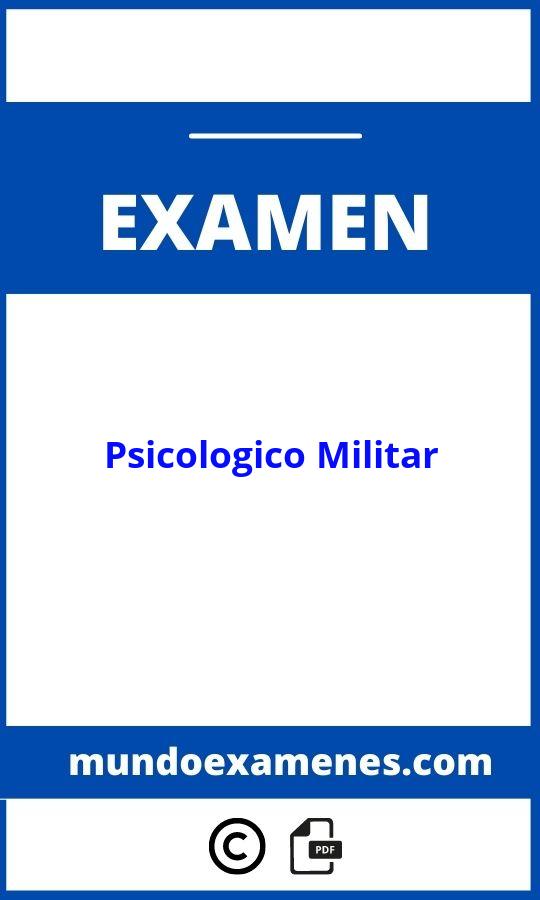 Examen Psicologico Militar