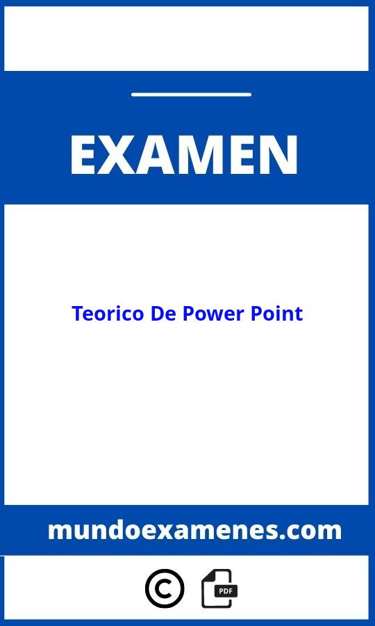 Examen Teorico De Power Point